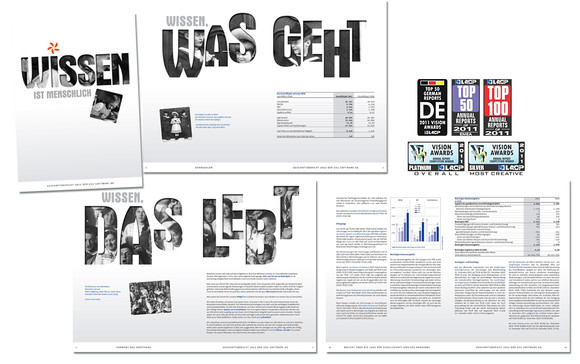 Freework Grafik-Design Referenz Print: Geschäftsbericht 2011 der USU Software AG