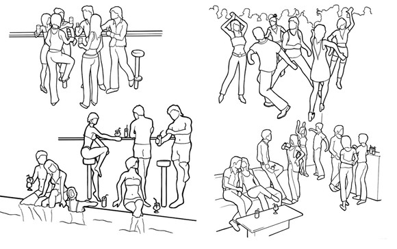 Freework Grafik-Design Referenz Illustration: GIM Partypeople